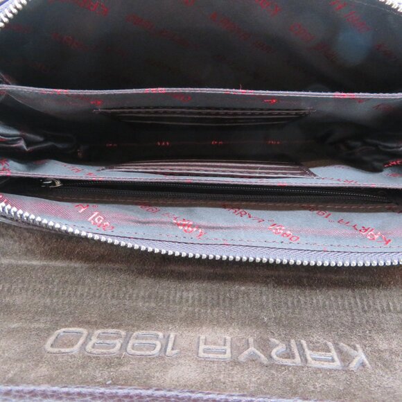 Women Handheld Wristlet Clutch Brown Leather Karya Small Strap Wallet Handbag - Picture 13 of 16